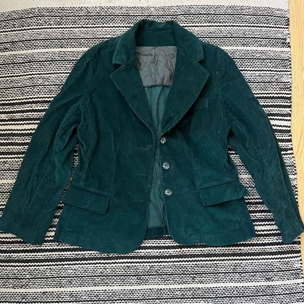 forest green corduroy blazer